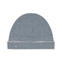 Bonnet nouveau né - Bleu Gris / Crème