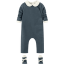 Combinaison bébé à pression - Bleu gris