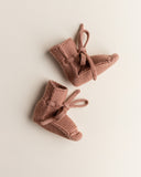 Chaussons laine - Terracotta