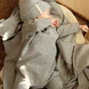 Combinaison nouveau-né à pressions – Gris