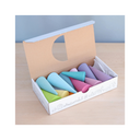 Cônes en Bois Pastel – 12 pièces