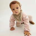Bavoir/foulard bébé -  Woody / Crème