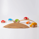 Set de 6 Voitures en Bois – Arc-en-Ciel