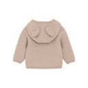 Veste en laine avec petites oreilles - Rose mahogany