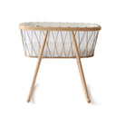 Berceau Kumi - Matelas en coco- Lacets Hazelnut