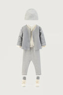 Legging bébé- Gris clair / crème