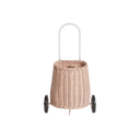 Chariot Luggy rotin - Rose