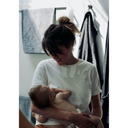 T-shirt blanc 'Who run the world? MUMS'