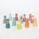Amis Arc-en-Ciel Pastel – Set de 12 figurines en bois