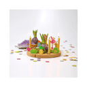 Confettis en bois colorés