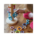 Jeu de Tri en Bois – 12 Tiges Arc-en-Ciel