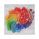 Perles en Bois Arc-en-Ciel Large – Set de 36
