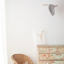 Mobile oiseau en coton bio - Gris